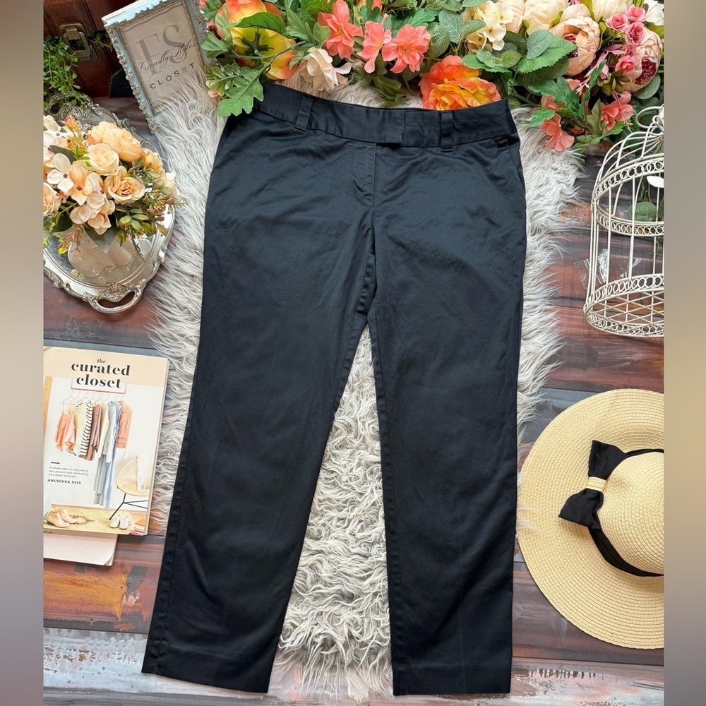 Adidas Black Stretch Ankle Pants Minimalist Athleisure Travel Golf Career - Picture 1 of 8